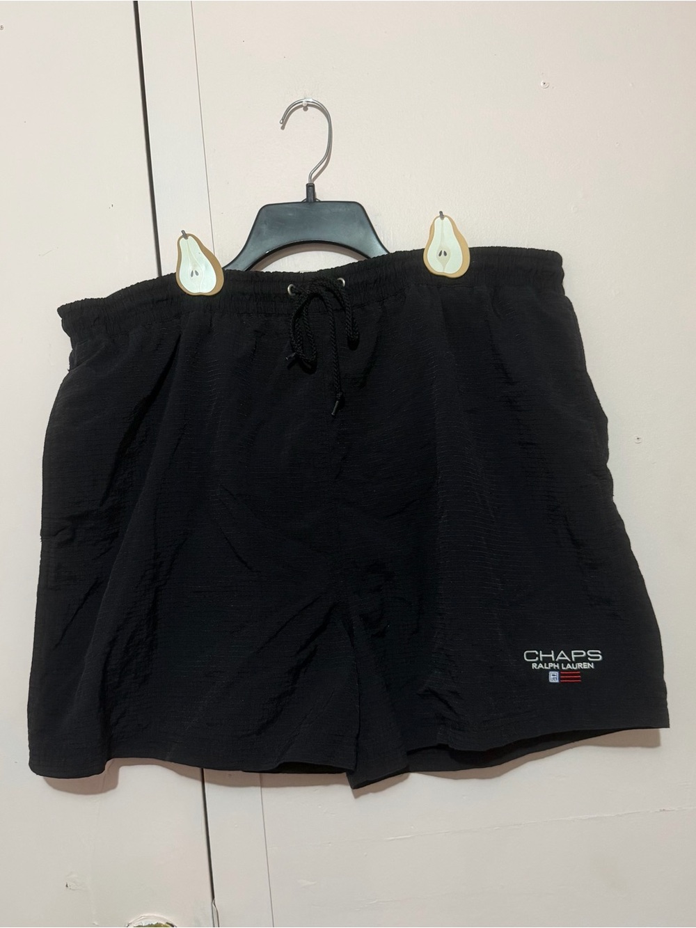 Vintage Chaps Ralph Lauren Black Swim Trunks